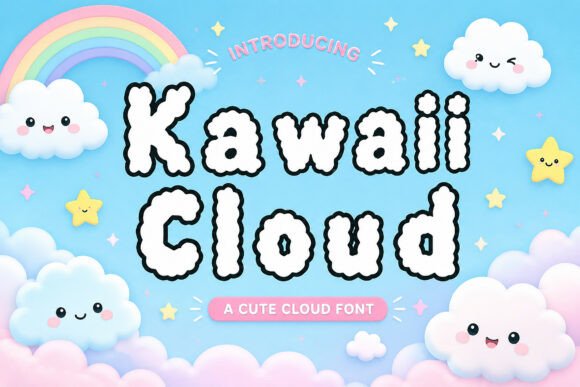 Bringing Soft Dreams to Life with Kawaii Cloud Typeface