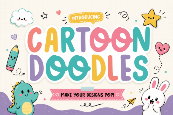 Cartoon Doodles: A Playful Display Typeface for Bold Branding