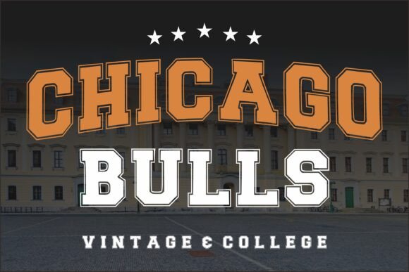 Chicago Bulls: The Bold Display Font for Handmade Labels and Shop Branding