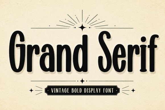 Grand Serif: The Vintage Display Typeface for Editorial Design