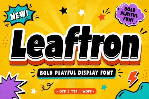 Leaftron: The Playful Display Font for Bold Editorial Design