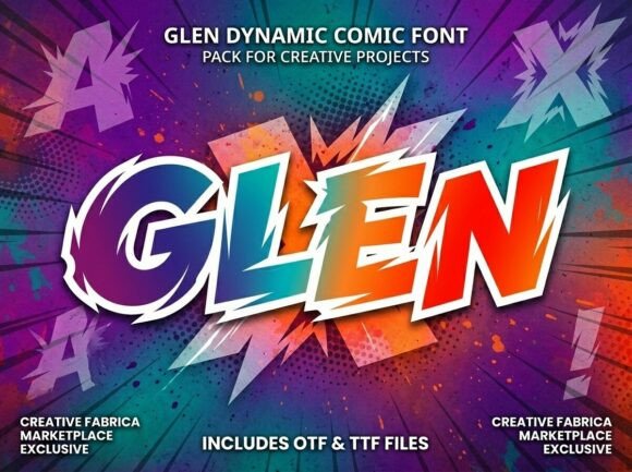 Leap Into Action with the Glen Display Typeface for Makers