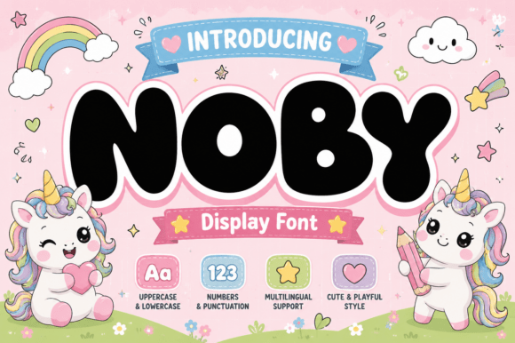 Noby Font for Web Design: A Playful Display Typeface