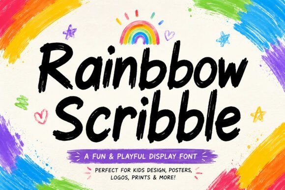 Rainbow Scribble: The Playful Typeface That Elevates Editorial Design