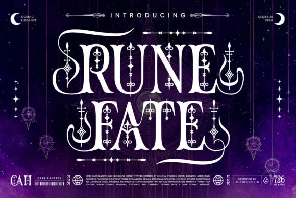 Rune Fate: The Mystical Display Font for Bold Brand Identity
