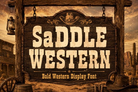 Saddle Western: The Bold Display Typeface for Rugged Web Design