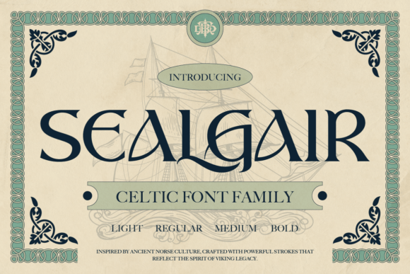Sealgair: A Premium Display Typeface for Editorial Design