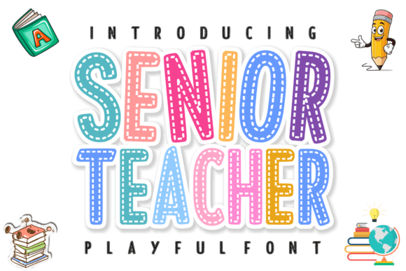 Senior Teacher: A Playful Display Font for Editorial Design