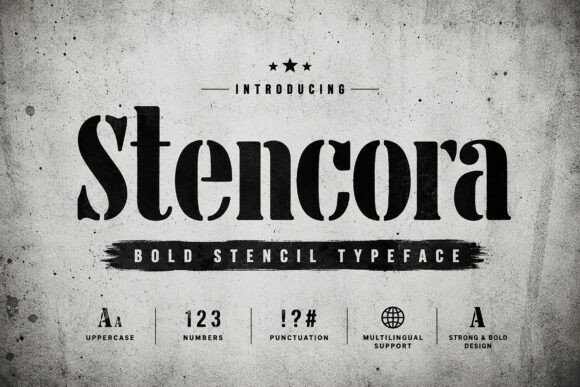 Stencora: The Bold Display Typeface for Strong Business Branding