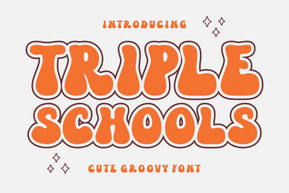 Triple Schools: The Retro Display Font for Summer Campaigns
